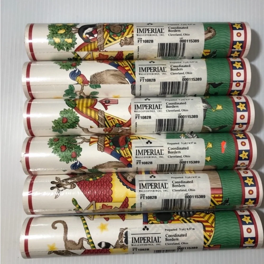 Imperial coordinated borders wallcoverings (lot of 6) prepasted rolls 5yds